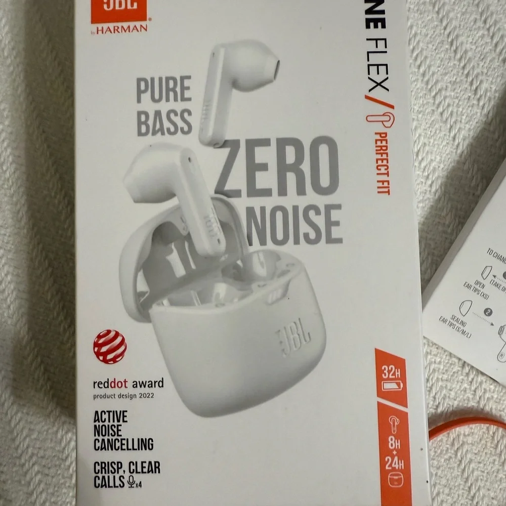 JBL White Headsets with Minimalist Design